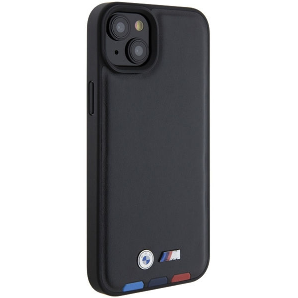 BMW - Leather Stamp Tricolor (BMHCP15M22PTDK) - iPhone 15 Plus - Black