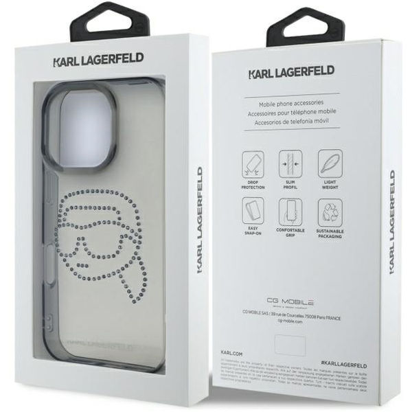 Karl Lagerfeld - IML Rhinestones (KLHCP16XHKHDCELK) - iPhone 16 Pro Max - Karl Head