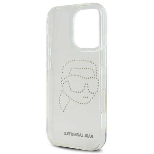 Karl Lagerfeld - IML Rhinestones (KLHCP16XHKHDCELT) - iPhone 16 Pro Max - Transparent Karl Head