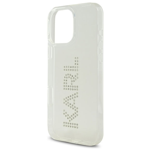 Karl Lagerfeld - IML Rhinestones (KLHCP16XHKLSTDCT) - iPhone 16 Pro Max - Transparent Logo
