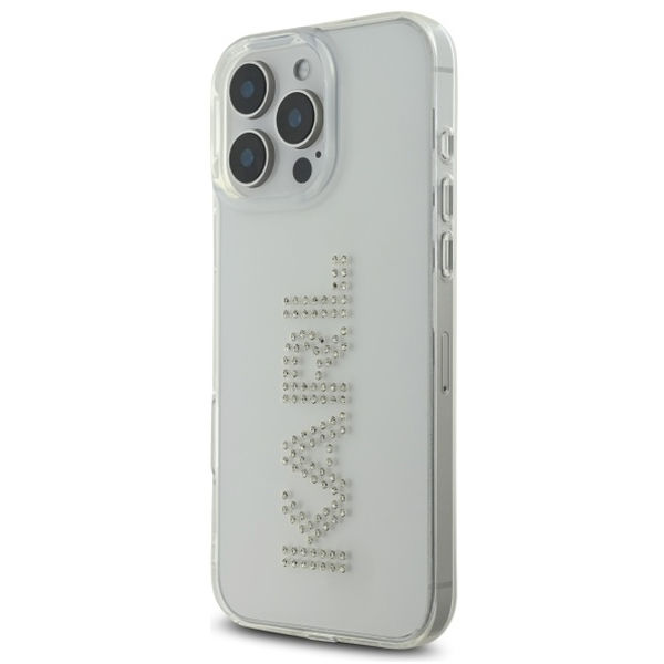Karl Lagerfeld - IML Rhinestones (KLHCP16XHKLSTDCT) - iPhone 16 Pro Max - Transparent Logo