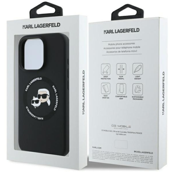 Karl Lagerfeld - Silicone MagSafe (KLHMP16XSKCHTCK) - iPhone 16 Pro Max - Karl&Choupette Head