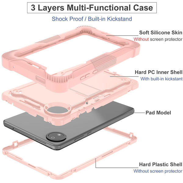 Techsuit - Rugged TabShell + Screen Protector - Xiaomi Redmi Pad SE 4G 8.7 - Rose Gold