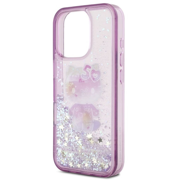 Hello Kitty - Hardcase Liquid Glitter 50TH Anniversary Party (HKHCP16LL50PPU) - iPhone 16 Pro - Purple