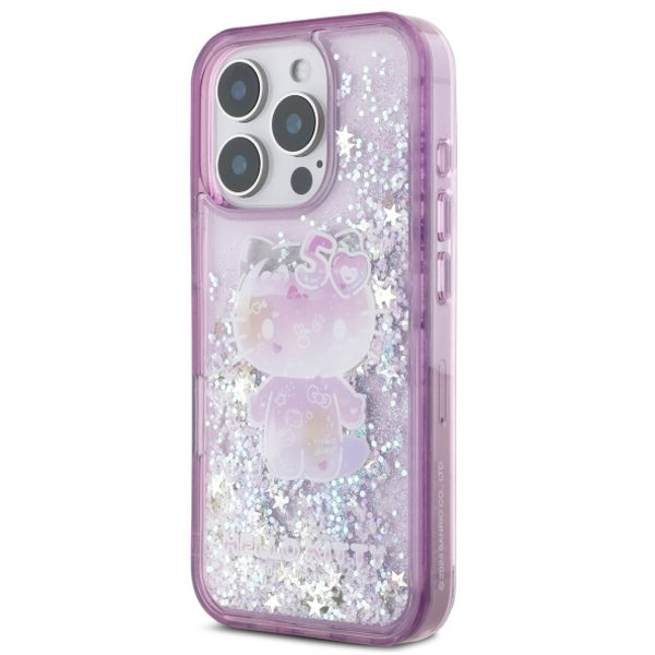 Hello Kitty - Hardcase Liquid Glitter 50TH Anniversary Party (HKHCP16LL50PPU) - iPhone 16 Pro - Purple