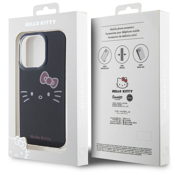 Hello Kitty - Hardcase IML Kitty Face (HKHCP13LHKHLK) - iPhone 13 Pro - Black
