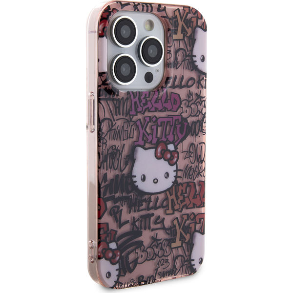 Hello Kitty - Hardcase IML Tags Graffiti (HKHCP13XHDGPTP) - iPhone 13 Pro Max - Pink