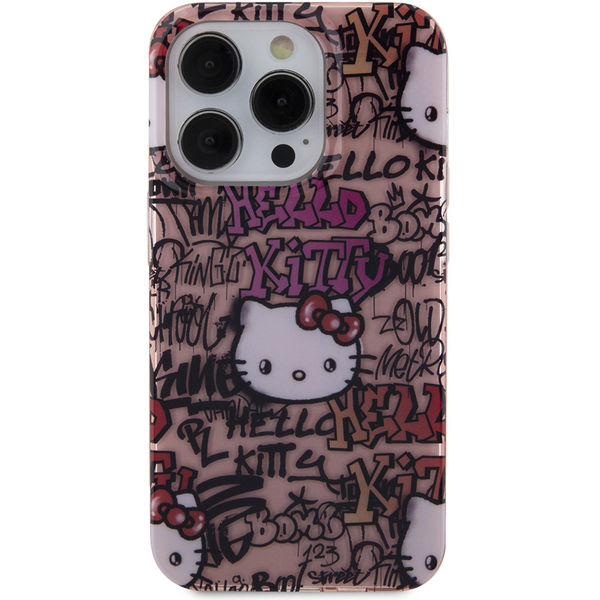 Hello Kitty - Hardcase IML Tags Graffiti (HKHCP13XHDGPTP) - iPhone 13 Pro Max - Pink