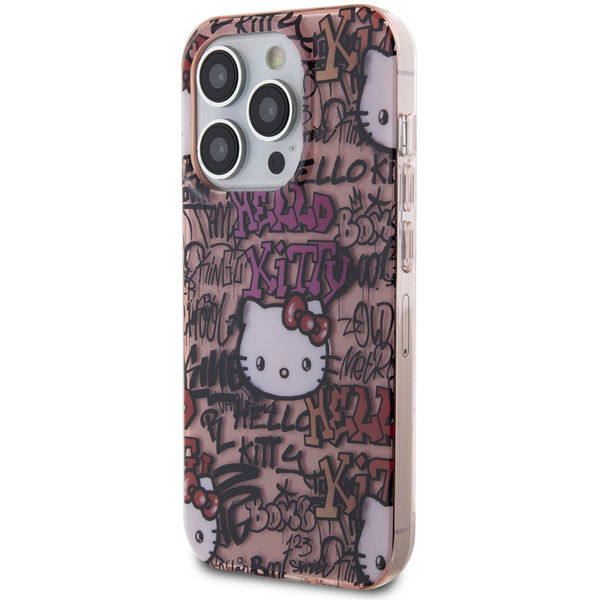 Hello Kitty - Hardcase IML Tags Graffiti (HKHCP13XHDGPTP) - iPhone 13 Pro Max - Pink