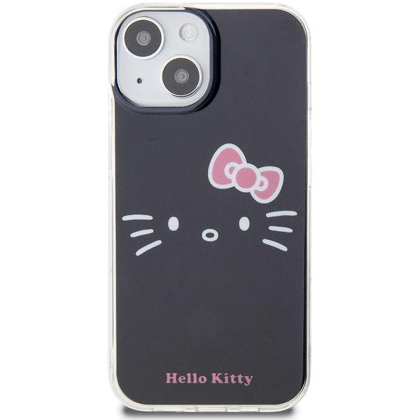 Hello Kitty - Hardcase IML Kitty Face (HKHCP15SHKHLK) - iPhone 15 - Black