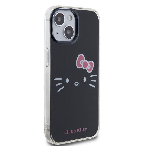 Hello Kitty - Hardcase IML Kitty Face (HKHCP15SHKHLK) - iPhone 15 - Black