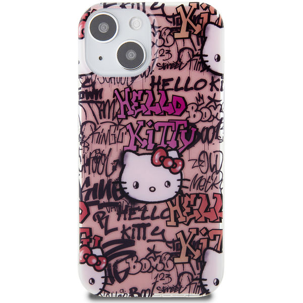 Hello Kitty - Hardcase IML Tags Graffiti (HKHCP15SHDGPTP) - iPhone 15 - Pink
