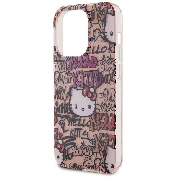 Hello Kitty - Hardcase IML Tags Graffiti (HKHCP15LHDGPTP) - iPhone 15 Pro - Pink
