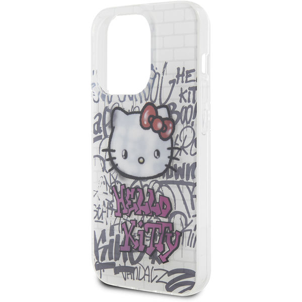 Hello Kitty - Hardcase IML Kitty On Bricks Graffiti (HKHCP15XHDGPHT) - iPhone 15 Pro Max - White