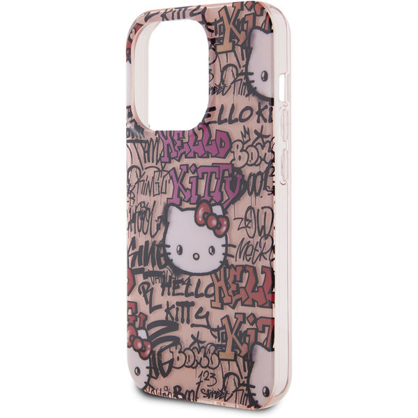 Hello Kitty - Hardcase IML Tags Graffiti (HKHCP15XHDGPTP) - iPhone 15 Pro Max - Pink