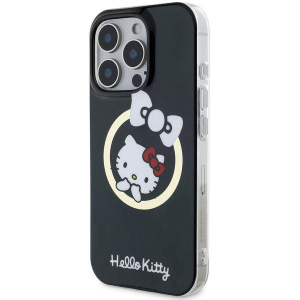 Hello Kitty - Hardcase IML Fun Bow MagSafe (HKHMP16XHFLBK) - iPhone 16 Pro Max - Black