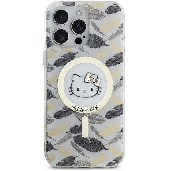 Hello Kitty - Hardcase IML Golden Leaves MagSafe (HKHMP16XHGLEH) - iPhone 16 Pro Max - White