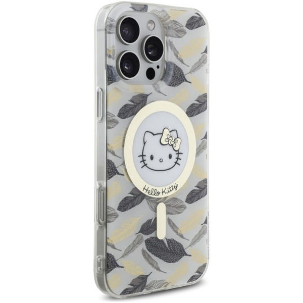 Hello Kitty - Hardcase IML Golden Leaves MagSafe (HKHMP16XHGLEH) - iPhone 16 Pro Max - White