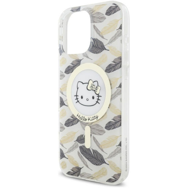Hello Kitty - Hardcase IML Golden Leaves MagSafe (HKHMP16XHGLEH) - iPhone 16 Pro Max - White