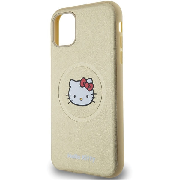Hello Kitty - Hardcase Leather Kitty Head MagSafe (HKHMN61PGHCKD) - iPhone 11 - Gold