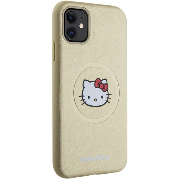 Hello Kitty - Hardcase Leather Kitty Head MagSafe (HKHMN61PGHCKD) - iPhone 11 - Gold