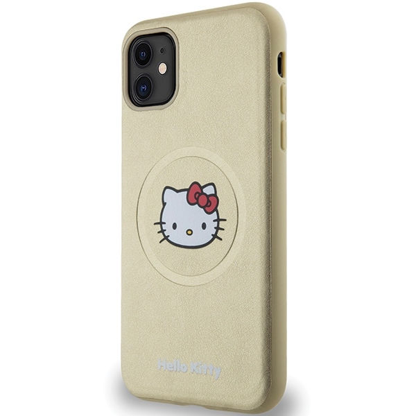 Hello Kitty - Hardcase Leather Kitty Head MagSafe (HKHMN61PGHCKD) - iPhone 11 - Gold