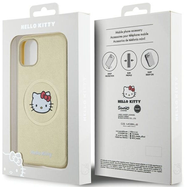 Hello Kitty - Hardcase Leather Kitty Head MagSafe (HKHMN61PGHCKD) - iPhone 11 - Gold