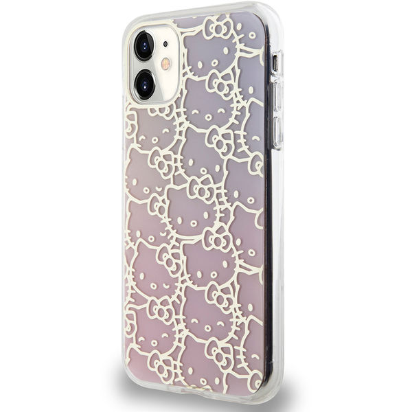 Hello Kitty - Hardcase IML Gradient Electrop Crowded Kitty Head (HKHCN61HCHPEP) - iPhone 11 - Pink