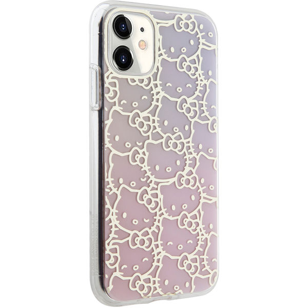 Hello Kitty - Hardcase IML Gradient Electrop Crowded Kitty Head (HKHCN61HCHPEP) - iPhone 11 - Pink