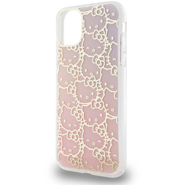 Hello Kitty - Hardcase IML Gradient Electrop Crowded Kitty Head (HKHCN61HCHPEP) - iPhone 11 - Pink