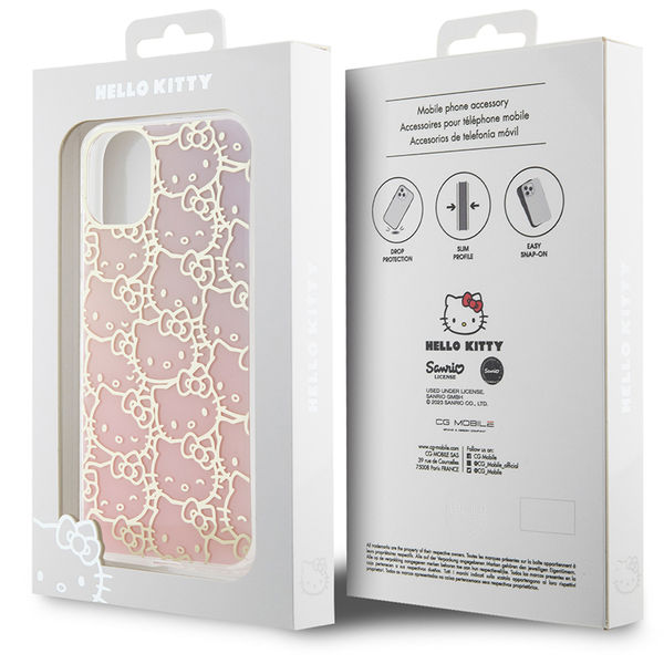 Hello Kitty - Hardcase IML Gradient Electrop Crowded Kitty Head (HKHCN61HCHPEP) - iPhone 11 - Pink