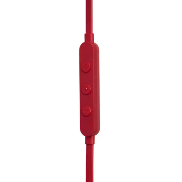 JBL - Wired Earphones 310C - Type-C, Hi-Res Audio, Pure Bass Sound, 3 Buttons Remote with Microphone - Red