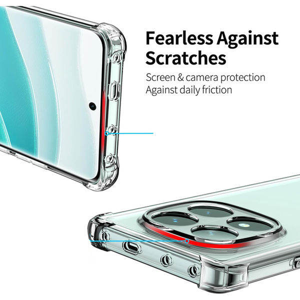 Techsuit - Shockproof Clear Silicone - Xiaomi Redmi Note 14 Pro 4G / Poco F7 - Clear