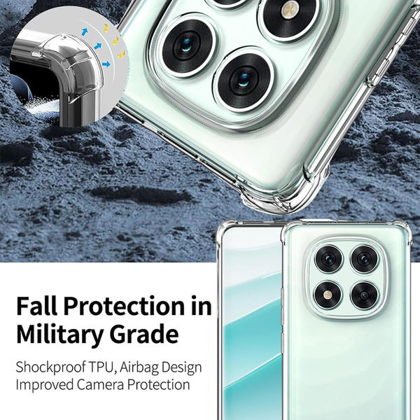 Techsuit - Shockproof Clear Silicone - Xiaomi Redmi Note 14 Pro 4G / Poco F7 - Clear