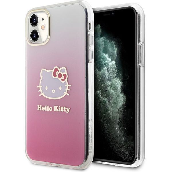 Hello Kitty - Hardcase IML Gradient Electrop Kitty Head (HKHCN61HDGKEP) - iPhone 11 - Pink