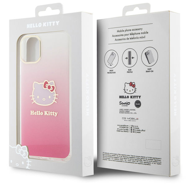 Hello Kitty - Hardcase IML Gradient Electrop Kitty Head (HKHCN61HDGKEP) - iPhone 11 - Pink