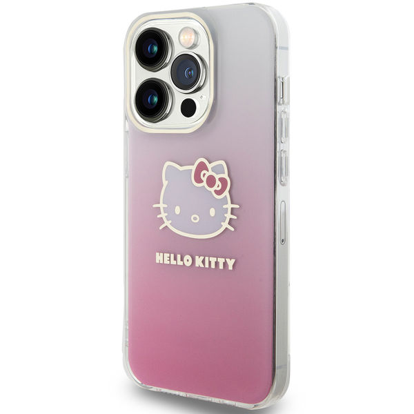 Hello Kitty - Hardcase IML Gradient Electrop Kitty Head (HKHCP14XHDGKEP) - iPhone 14 Pro Max - Pink