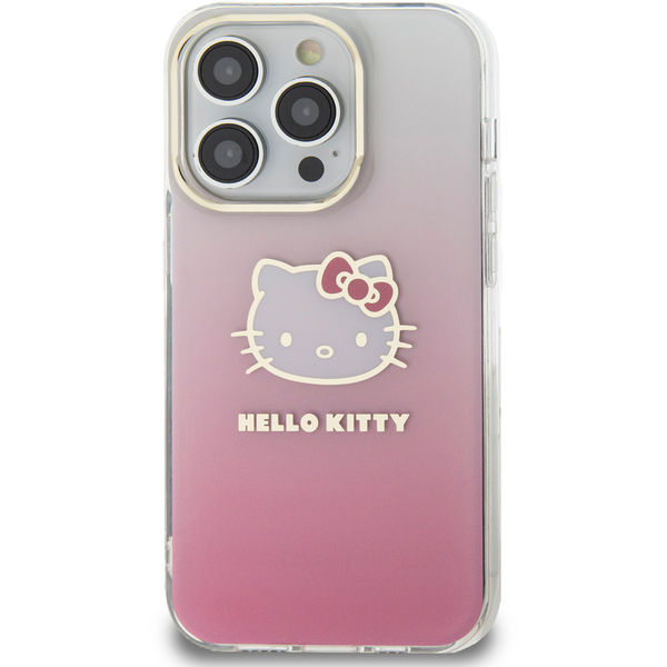 Hello Kitty - Hardcase IML Gradient Electrop Kitty Head (HKHCP14XHDGKEP) - iPhone 14 Pro Max - Pink