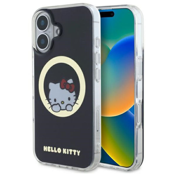 Hello Kitty - Hardcase IML Sweet Kitty MagSafe (HKHMP16SHSWKK) - iPhone 16 - Black
