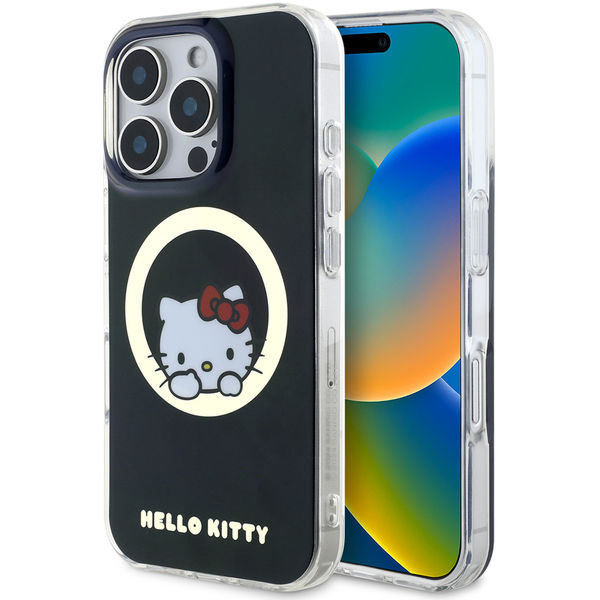 Hello Kitty - Hardcase IML Sweet Kitty MagSafe (HKHMP16LHSWKK) - iPhone 16 Pro - Black