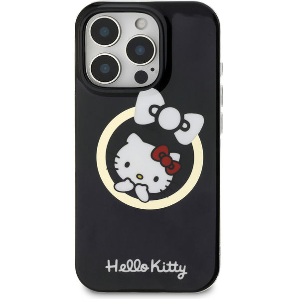Hello Kitty - Hardcase IML Fun Bow MagSafe (HKHMP16LHFLBK) - iPhone 16 Pro - Black
