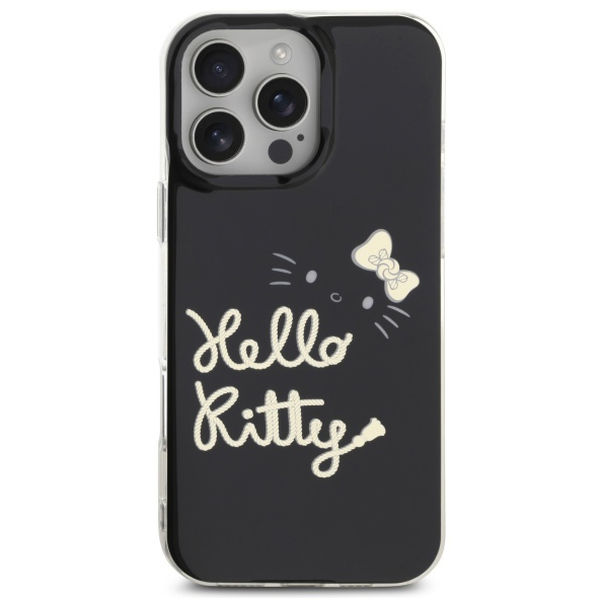 Hello Kitty - Hardcase IML Golden Diva MagSafe (HKHMP16XHGDIK) - iPhone 16 Pro Max - Black