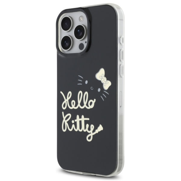 Hello Kitty - Hardcase IML Golden Diva MagSafe (HKHMP16XHGDIK) - iPhone 16 Pro Max - Black