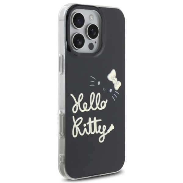 Hello Kitty - Hardcase IML Golden Diva MagSafe (HKHMP16XHGDIK) - iPhone 16 Pro Max - Black