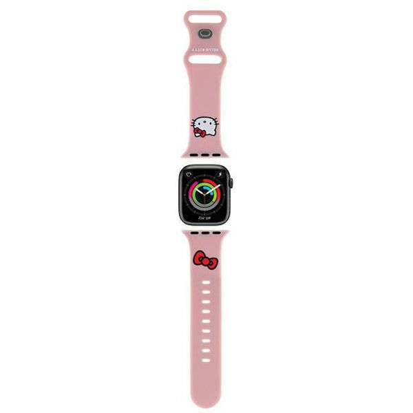 Hello Kitty - Strap Silicone (HKAWLSCHBLP) - Apple Watch 1/2/3/4/5/6/7/8/9/10/SE/SE 2/Ultra/Ultra 2 (42/44/45/46/49mm) - Pink