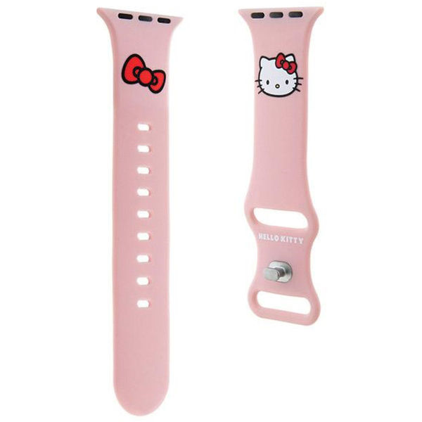 Hello Kitty - Strap Silicone (HKAWLSCHBLP) - Apple Watch 1/2/3/4/5/6/7/8/9/10/SE/SE 2/Ultra/Ultra 2 (42/44/45/46/49mm) - Pink