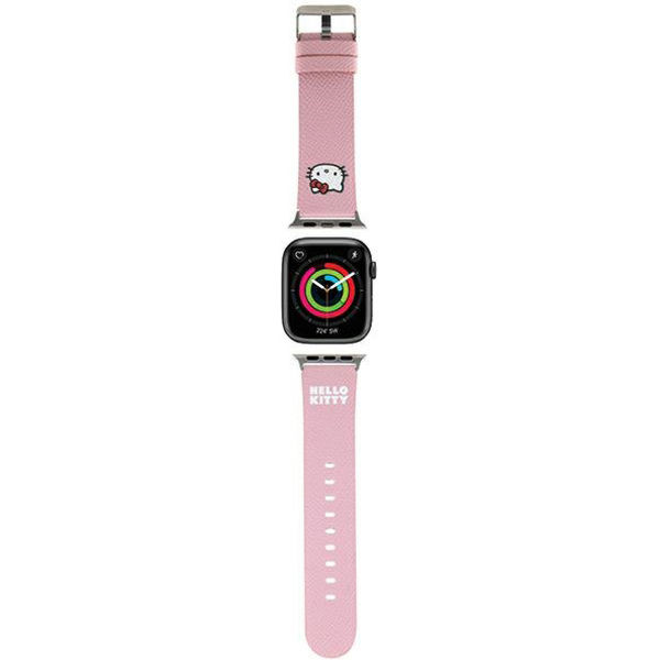 Hello Kitty - Strap Leather Kitty Head (HKAWMPGKHP) - Apple Watch 1/2/3/4/5/6/7/8/9/10/SE/SE 2 (38/40/41/42mm) - Pink