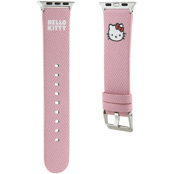 Hello Kitty - Strap Leather Kitty Head (HKAWMPGKHP) - Apple Watch 1/2/3/4/5/6/7/8/9/10/SE/SE 2 (38/40/41/42mm) - Pink