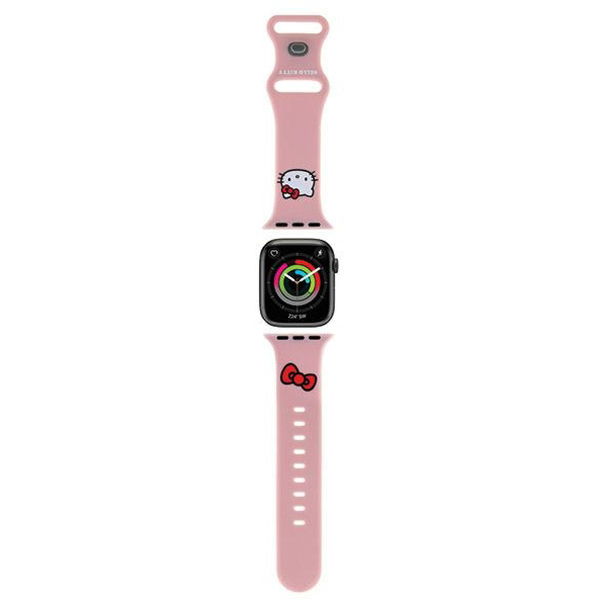 Hello Kitty - Strap Silicone Kitty Head (HKAWMSCHBLP) - Apple Watch 1/2/3/4/5/6/7/8/9/10/SE/SE 2 (38/40/41/42mm) - Pink