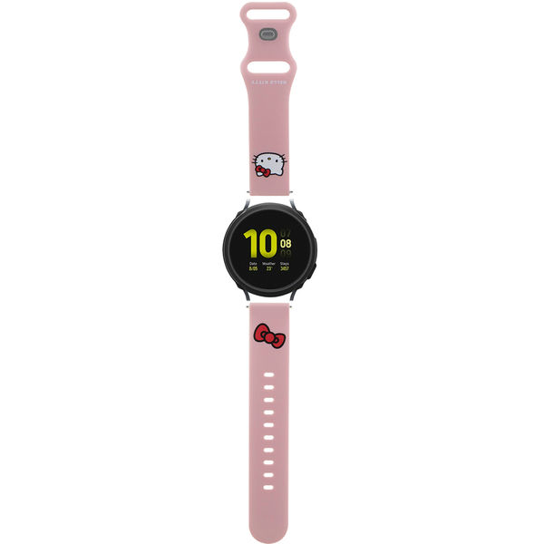 Hello Kitty - Strap Silicone Kitty Head (HKUWMSCHBLP) - Samsung Watch 4/5, Huawei Watch GT 3 (42mm)/GT 3 Pro (43mm) - Pink